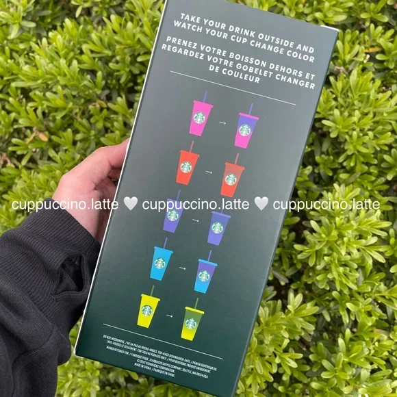 🌈NEW SET✨Starbucks 2022 Summer Neon Hot Cups & Sunlight Activated Cold Cups - Picture 4 of 13